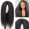 Dola Hair Kinky Straight V Part Human Hair Wig No Lace No Glue Easy Install