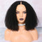 Dola Hair New Kinky Curly V Part Human Hair Wigs Thin Hair Friendly Coily Hair Wigs For Women No Leave Out