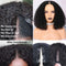 Dola Hair New Kinky Curly V Part Human Hair Wigs Thin Hair Friendly Coily Hair Wigs For Women No Leave Out