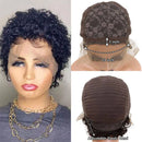 Dola Hair Pixie Blunt Cut Wig Short Curly Bob Wig 13X1 T Part Lace Front Human Hair Wigs