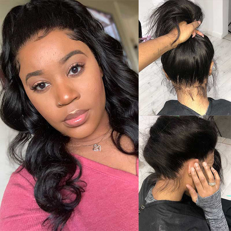 Dola Hair Knots Bleached 360 Body Wave Lace Frontal Wig Human Hair