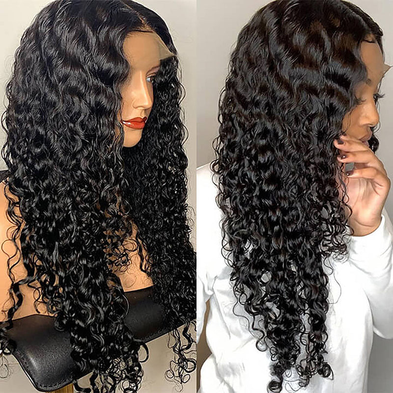 Dola Hair Knots Bleached Water Curly Ultrathin 360 Lace Frontal Wig Human Hair Lace Wigs