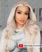 Jessies Wig Jessie's Wig Ombre Ash Blonde Wavy Human Hair Wig Highlight 613 Body Wave Lace Front Wigs With Dark Roots