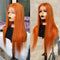 Dola Hair Ginger Orange Color Glueless 13X4 Lace Front Human Hair Wig