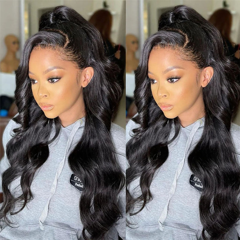 Dola Hair Knots Bleached 360 Body Wave Lace Frontal Wig Human Hair