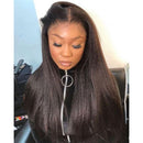 Dola Hair Yaki Straight Ultrathin 360 Lace Frontal Wig For Black Woman Ponytail