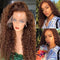 Dola Hair 4# Dark Brown Deep Curly Lace Closure Wigs Braziliain 180% Density