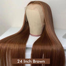 Dola Hair Dola Hair Chocolate Brown Straight Lace Closure Human Hair Wigs For Women Colored Remy Wig