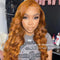 Dola Hair Ginger Body Wave Lace Front Human Hair Wigs For Women 150 Density