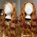 Dola Hair Ginger Body Wave Lace Front Human Hair Wigs For Women 150 Density