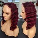 Dola Hair 99J Burgundy Deep Wave 13X4 Lace Front Wig