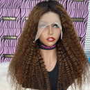 Dola Hair Medium Auburn Deep Curly Lace Front Wig