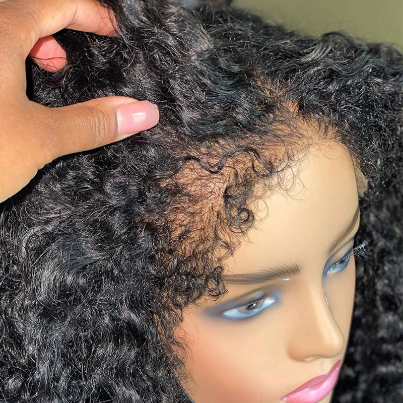 Dola Hair 4C EDGES DEEP CURLY 5X5 KINKY EDGES HD LACE CLOSURE HUMAN HAIR WIG