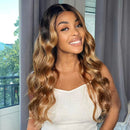 Dola Hair Honey Blonde Body Wave 1B 27 Lace Front Brazilian Wig Pre Plucked