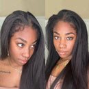 Dola Hair 4C Edges Natural Kinky Edges 5X5 Undetectable HD Straight Lace Closure Wig