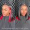 Dola Hair Burgundy Red Lace Front Bob Wigs Human Hair Red Highlight Wigs For Black Women,