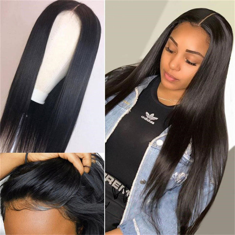 Dola Hair Straight Middle Part 2x6 Lace Closure Brazilian Glueless Human Hair Wigs for Black Women Remy Hair