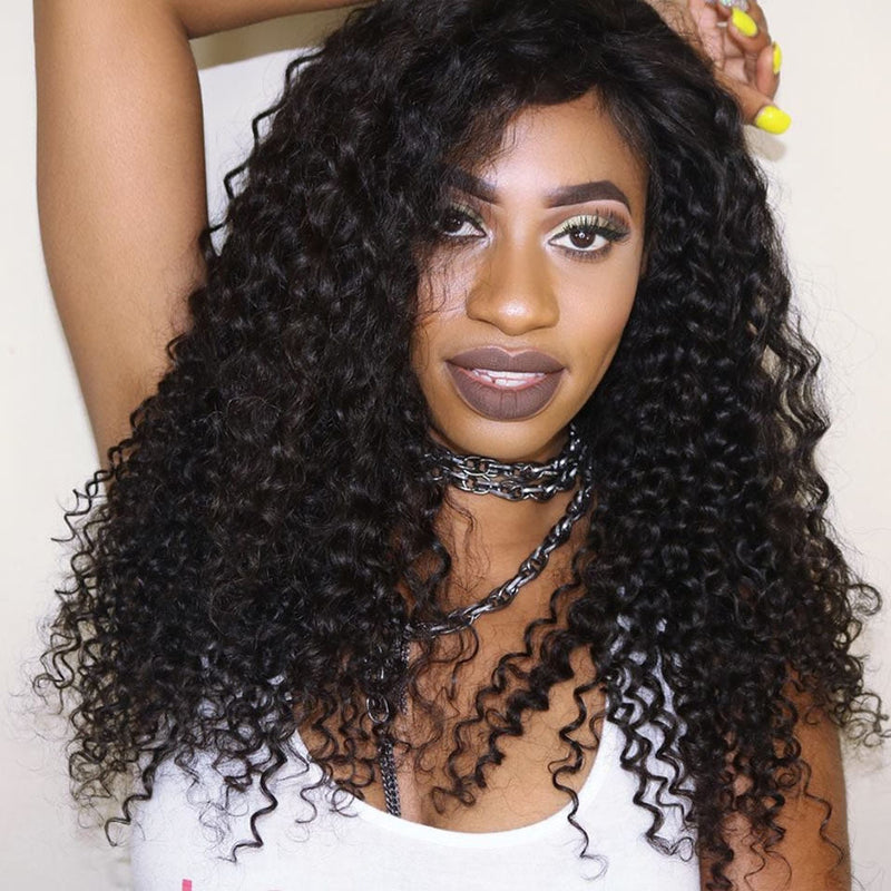 Dola Hair Good Quality Virgin Kinky Curly Human Hair Bundles With 5X5 HD Lace Closure