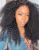 Jessies Wig Afro Kinky Curly 4x4 Crystal HD Lace Wig With Natural Kinky Edge Baby Hair Line Glueless Wig