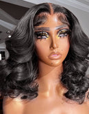 Jessies Wig Pre Cut Lace Wavy 5x6 Crystal Lace Bob Wig Glueless Human Hair Wig