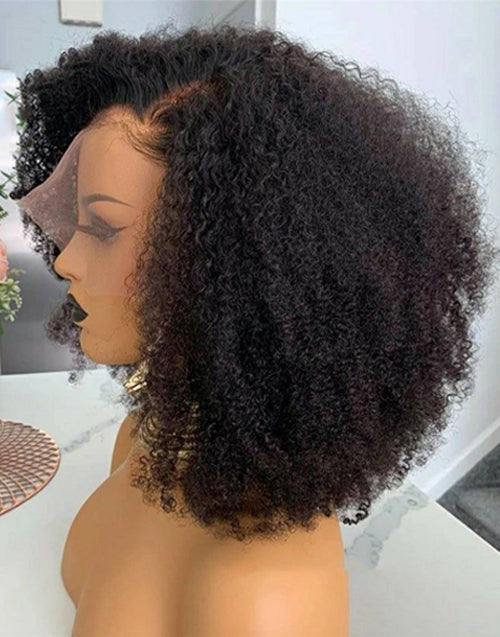 Jessies Wig HD Lace 4B 4C Afro Kinky Coily Human Hair Lace Frontal Wigs/4x4 Coily Lace Closure Wigs