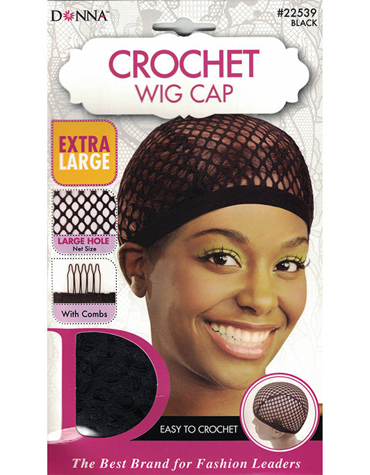 DONNA PREMIUM COLLECTION CROCHET WIG CAP EXTRA LARGE #22539