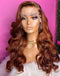 Jessies Wig Ginger Color Loose Wavy 13x4 Lace Front Wig Glueless Human Hair Wig