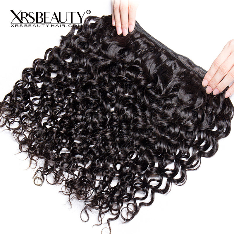 Xrs Beauty Hair 4 Human Hair Water Wave Bundles With 13x4 Lace Frontal [FW04]