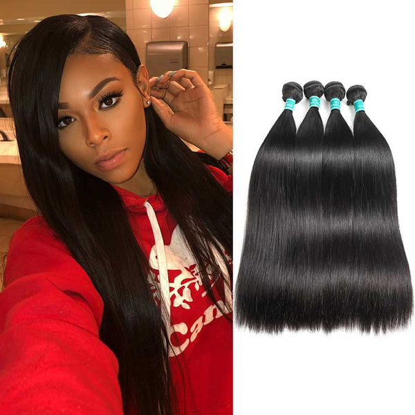 Aligrace 4 Pcs Straight Human Hair Bundles