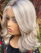 Jessies Wig Platinum Ash Blonde Bob 4x4 Lace Wavy Wig Glueless Human Hair Wig