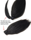 Jessies Wig Kinky Straight Wrap Around Magic Ponytail Clip In Ponytail Extensions Edge Lace Human Hair