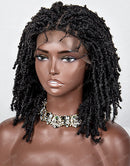 Jessies Wig Lace Front Braided Dreadlock Bob Wig Short Twist Wigs 9x6 Afro Curly Style for Women