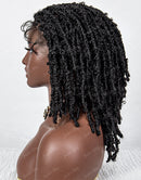 Jessies Wig Lace Front Braided Dreadlock Bob Wig Short Twist Wigs 9x6 Afro Curly Style for Women