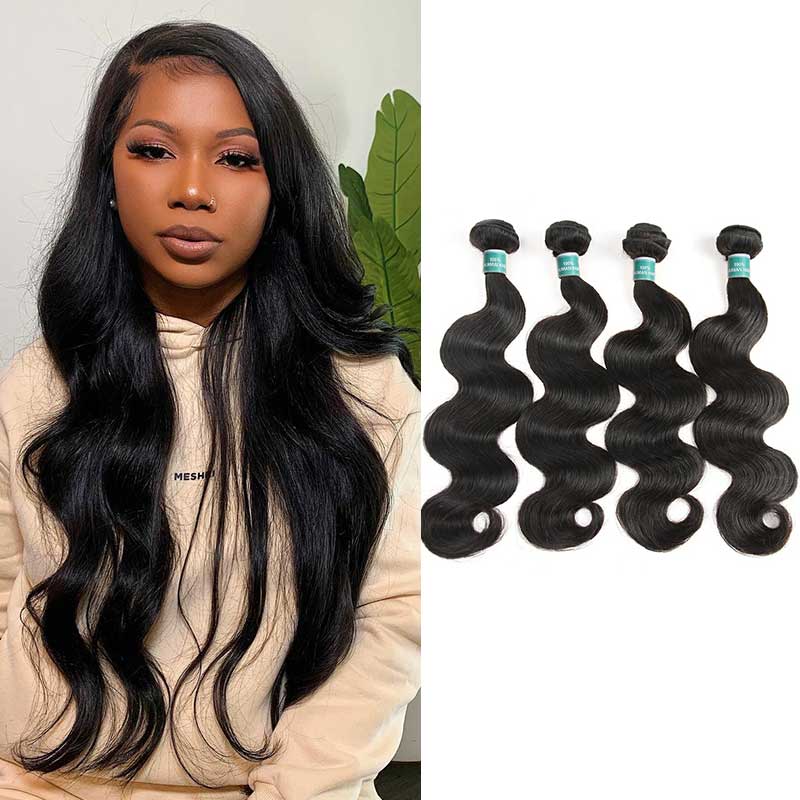 Ali Grace 4 Pcs Body Wave Human Hair Bundles