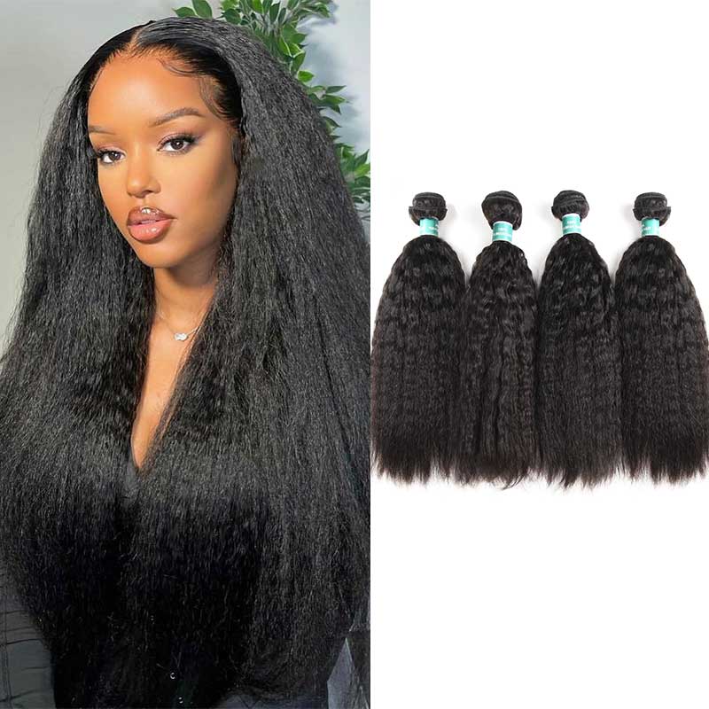 Ali Grace 4 Pcs Kinky Straight Virgin Human Hair Weave