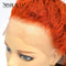 Xrs Beauty Hair Ginger Orange Deep Curly Lace Human Hair Wig Pre Plucked Natural Hairline [CFW18]