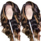 Ali Grace 13x4 Lace Front Body Wave Wigs HighLight Brown Color