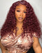 Jessies Wig Dark Wine Color Glueless Deep Wave 13x4 Frontal HD Lace Human Hair Wig Glueless Wig