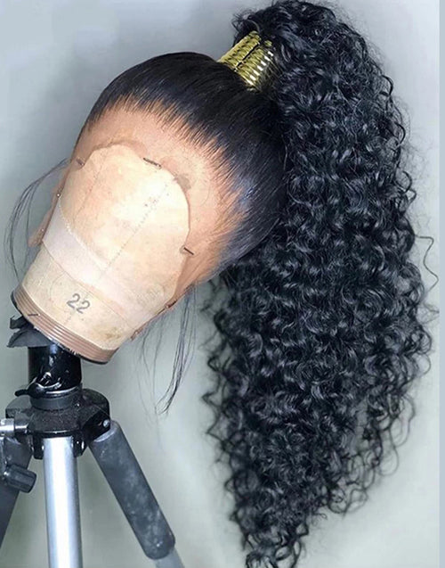 Jessies Wig Curly 360 Full Lace Frontal Wig For High Ponytail Human Hair Wigs (Summer Must Have)