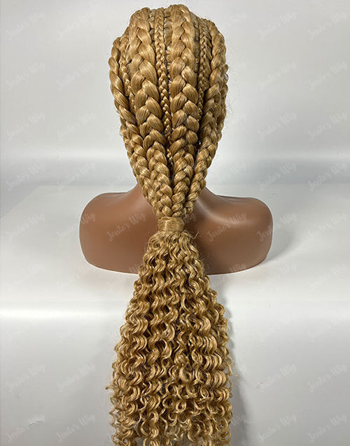 Jessies Wig Hand-Braided Lace Front Braids Wigs Lightweight Swiss Soft Lace Frontal Twist Braided Wigs With Baby Hair