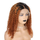 Xrs Beauty Hair Ombre Brown Curly 13x4 Lace Front Wig 180% Density  Brazilian Virgin Hair Lace Front Pre Plucked [CXW15]