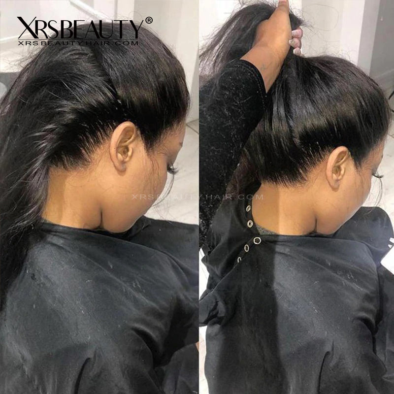 Xrs Beauty Hair 360 Lace Frontal Wig Kinky Straight Pre-plucked Human Hair Wig For Black Women [360KS]