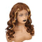 Xrs Beauty Hair Chestnut Brown with Blonde Money Piece Highlights 13x4 Lace Front Wavy Wig [CXW35]