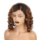 Xrs Beauty Hair Ombre Brown With Dark Roots Loose Wave 13x4 Front Lace Wig 1b4 Pre Plucked With [CXW38]