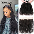 Xrs Beauty Hair 13x4 Lace Frontal Kinky Curly With 3 Bundles [FW06]