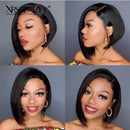 Xrs Beauty Hair 13x4 Side Part Asymmetrical Bob Wig Pre Plucked Lace Front Human Hair [BOB05]