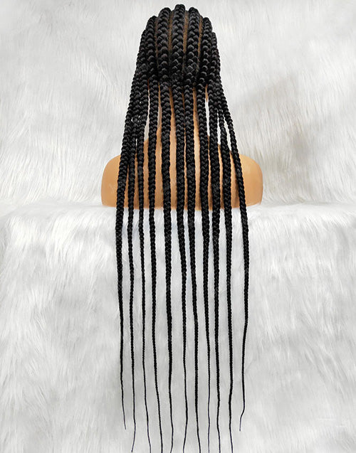 Jessies Wig Full Handmade Box Braided Wigs For Women knotless Braids Lace Wig With Baby Hair