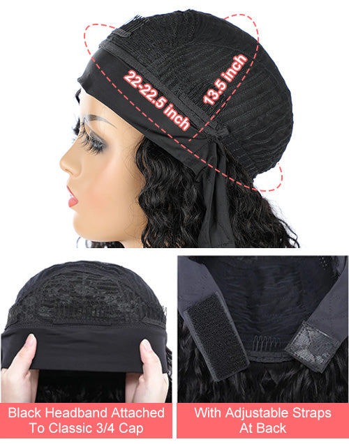 Jessies Wig Buy 2 Wigs= $169.99 20"Kinky Curly Thin Part Wig+20"Straight Headband Wig