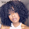 Xrs Beauty Hair 13x4 Afro Kinky Curly Wig with Bangs 100% Human Hair Lace Front Wig [CFW86]