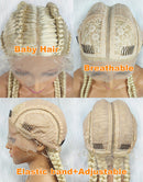 Jessies Wig Hand-Braided Lace Braided Wigs with Braid Ponytails with Baby Hair for Women